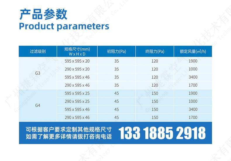 初效板式过滤器